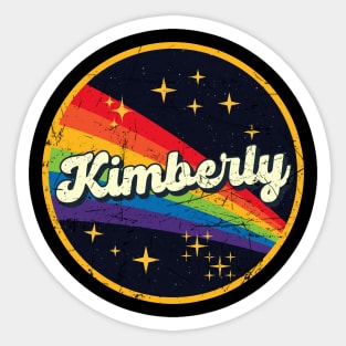 Kimberly // Rainbow In Space Vintage Grunge-Style Sticker